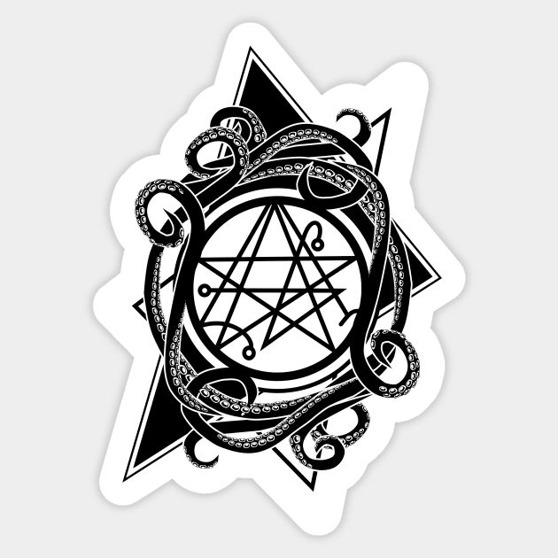 Necronomicon gate - Sigil of the gateway Sticker by Von Kowen